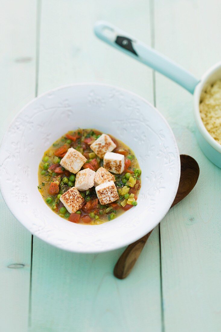 Gemüsecurry mit Tofu (Indien)