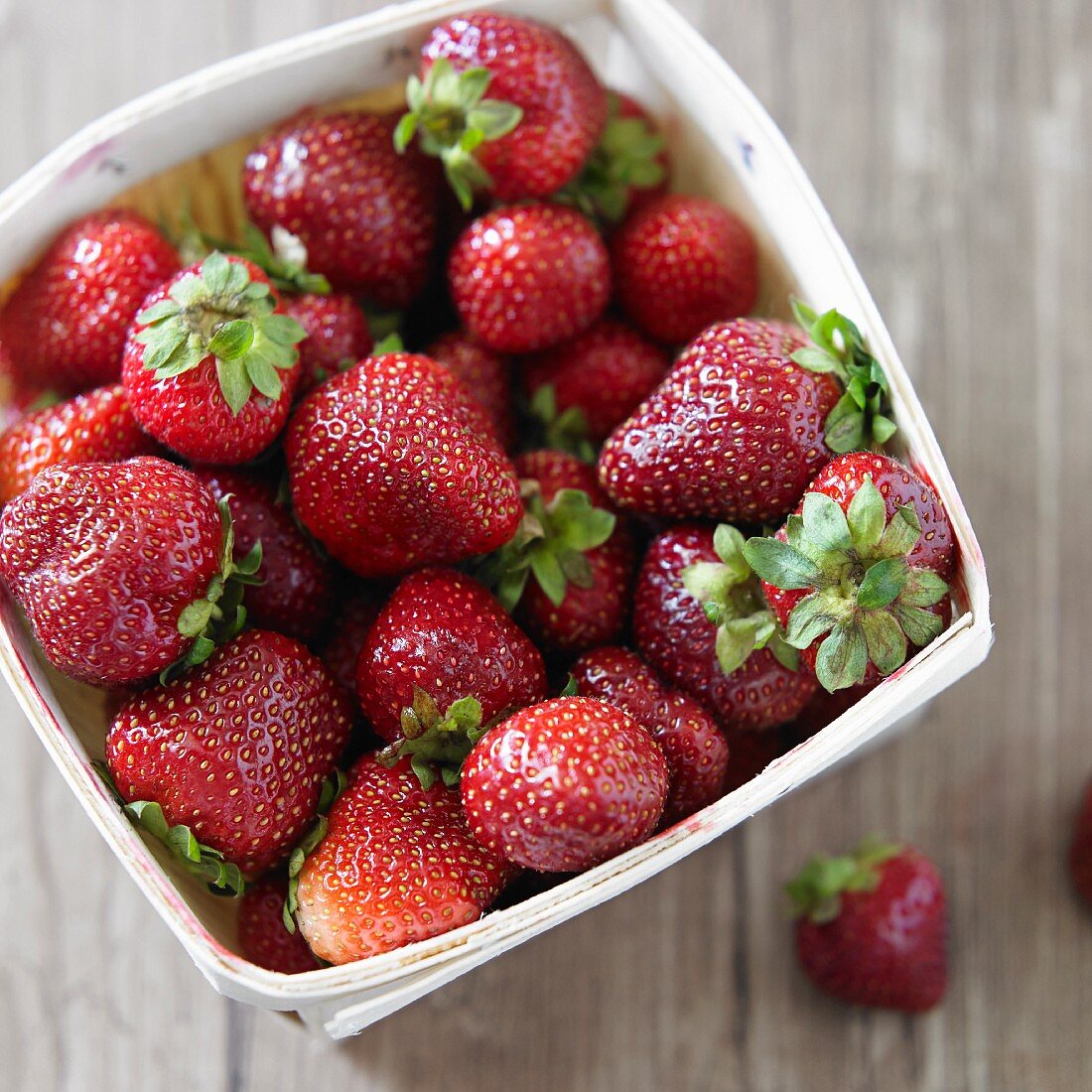 Bio-Erdbeeren aus Massachusetts im Spankorb