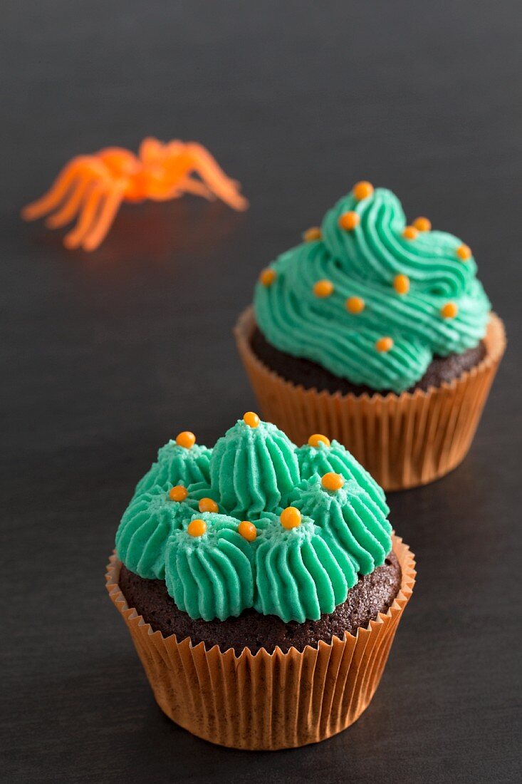 Chocolate cupcakes for Halloween