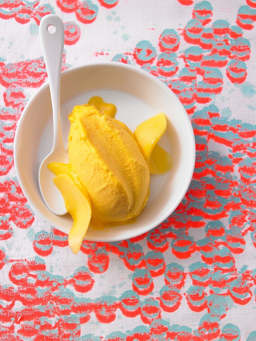 Scoop of Mango Sorbet