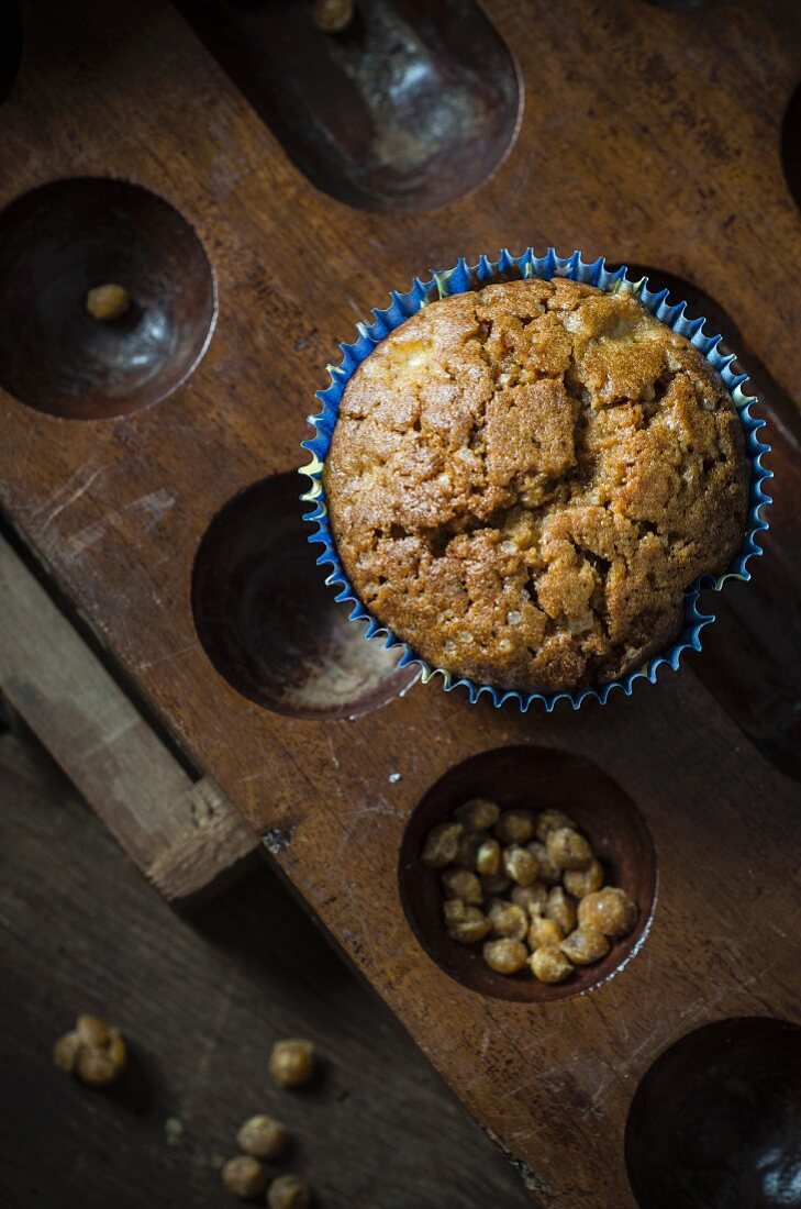 Butterscotch-Muffin mit Apfel