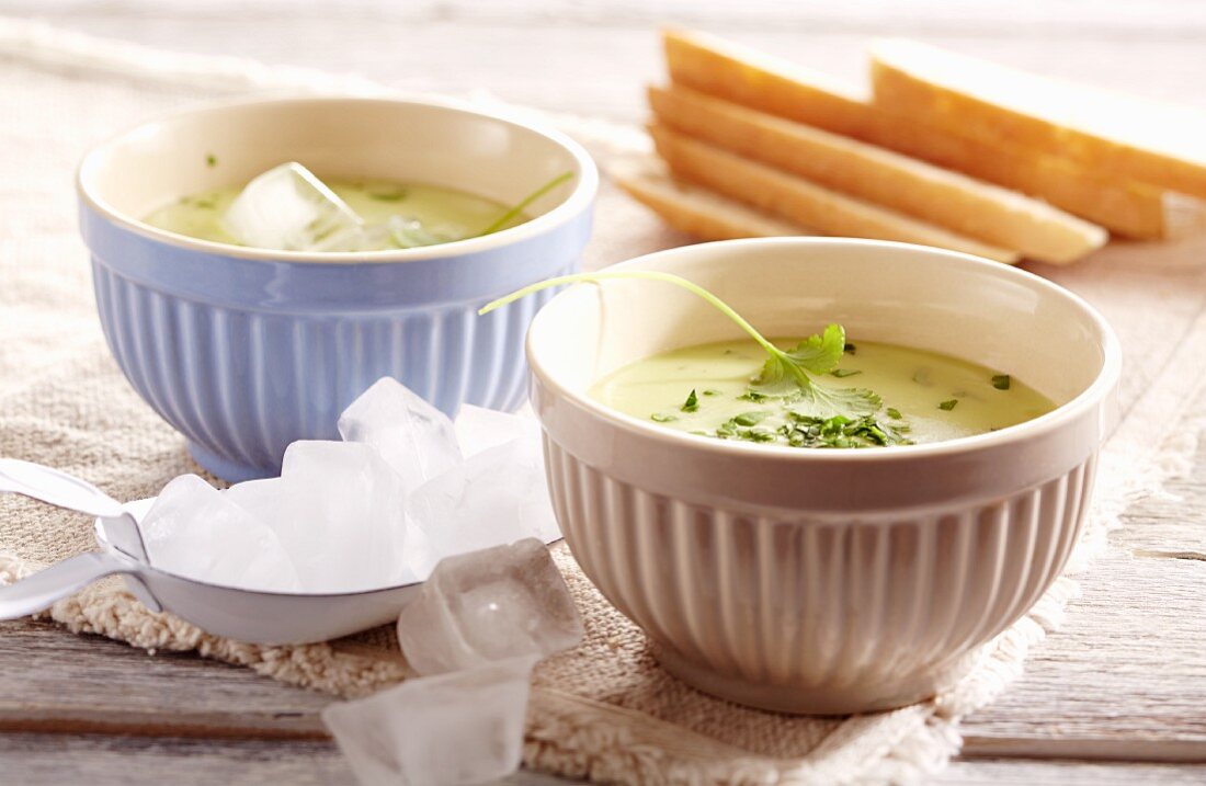 Chilled avocado soup