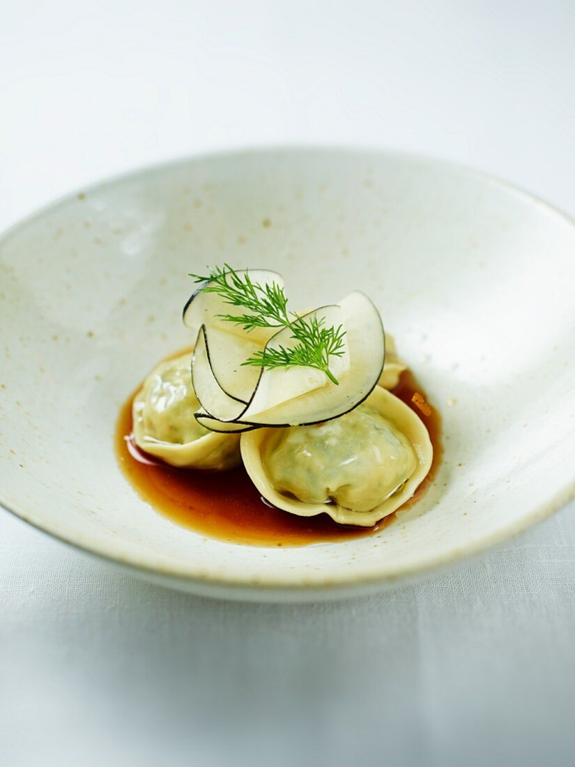 Tortellini with radish