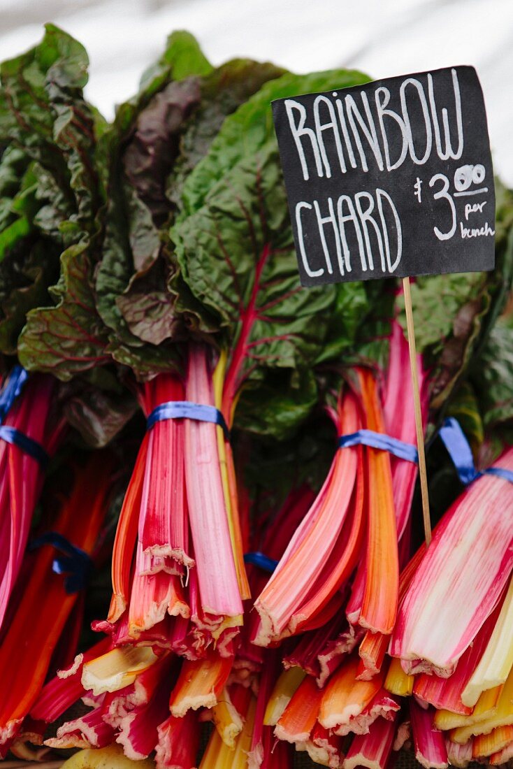 Rainbow chard at a market