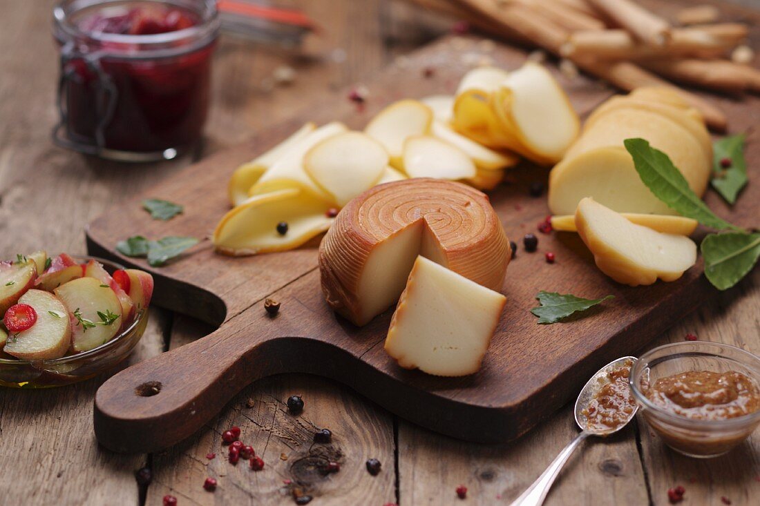A Hungarian cheese platter