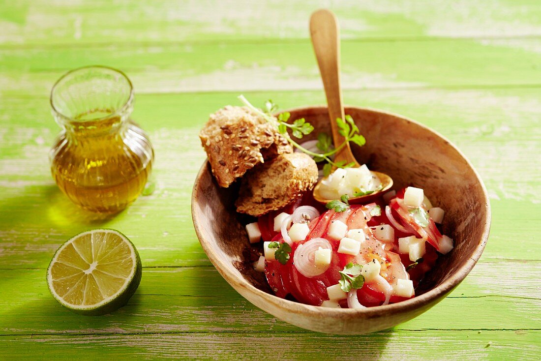 Tomatensalat mit Palmherzen aus Costa Rica