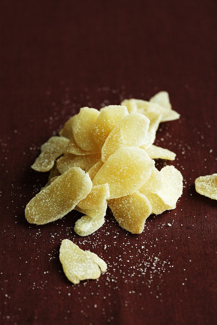 Candied ginger slices