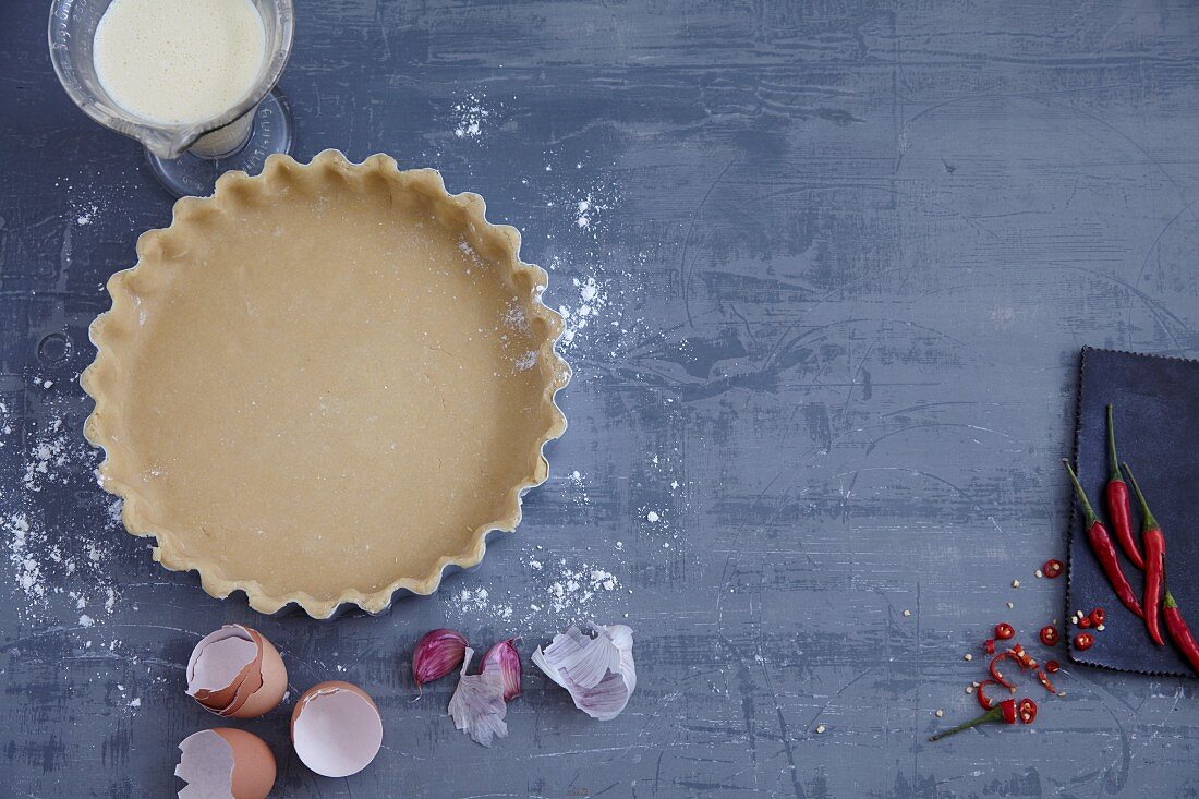 Teigboden für Tarte mit pikanten Zutaten