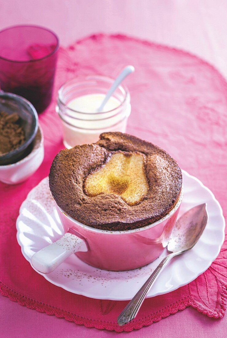 Chocolate pear puddings