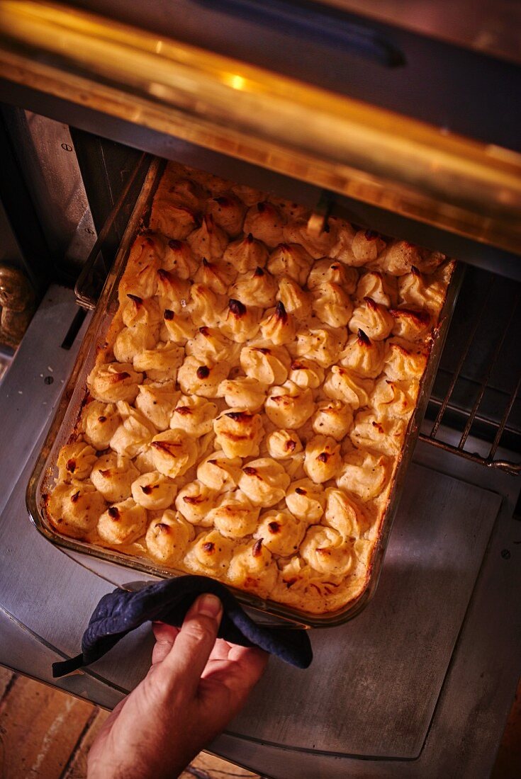 Cottage Pie (Fleischkuchen mit Kartoffelhaube, England)