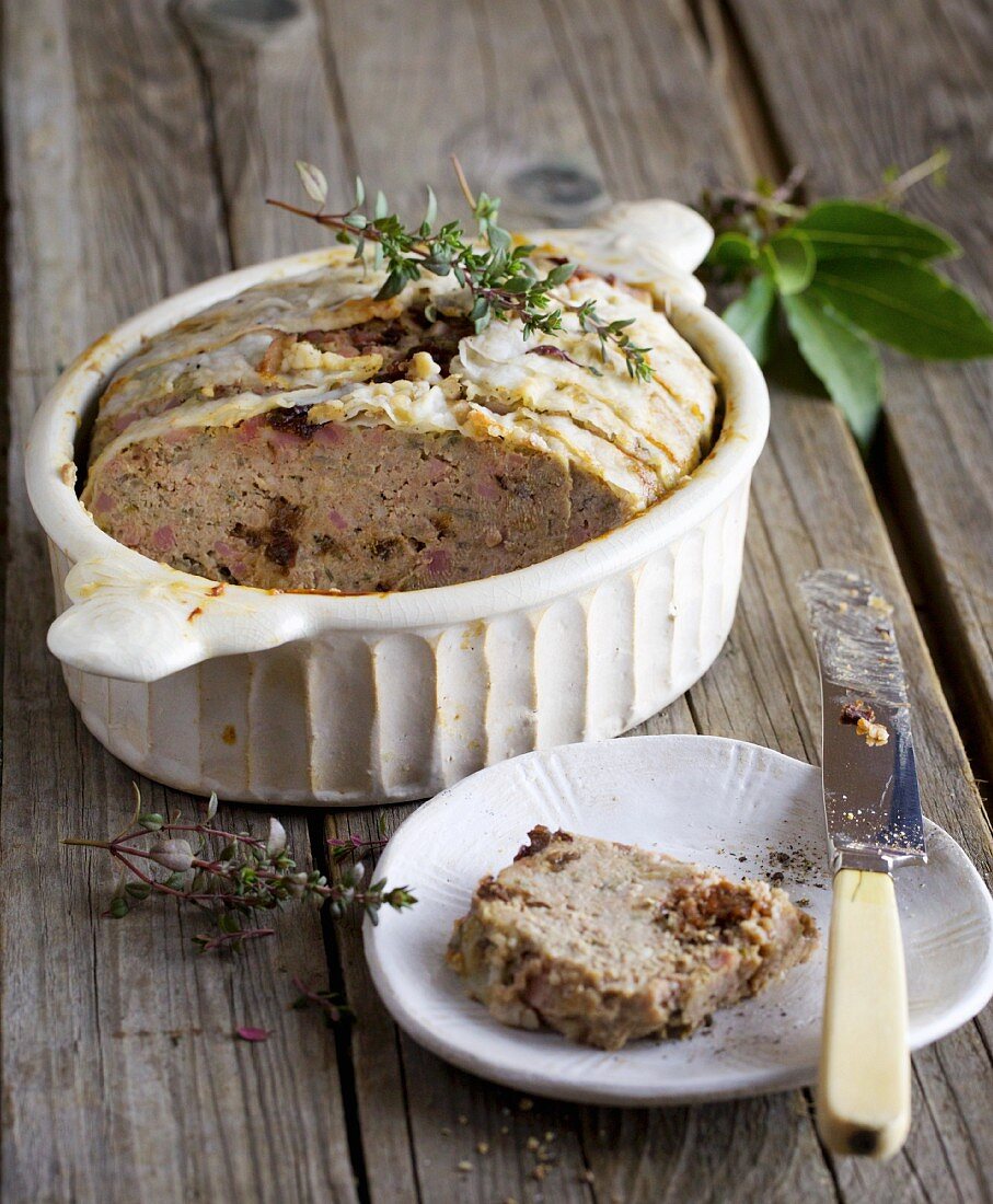 Rustic veal pie