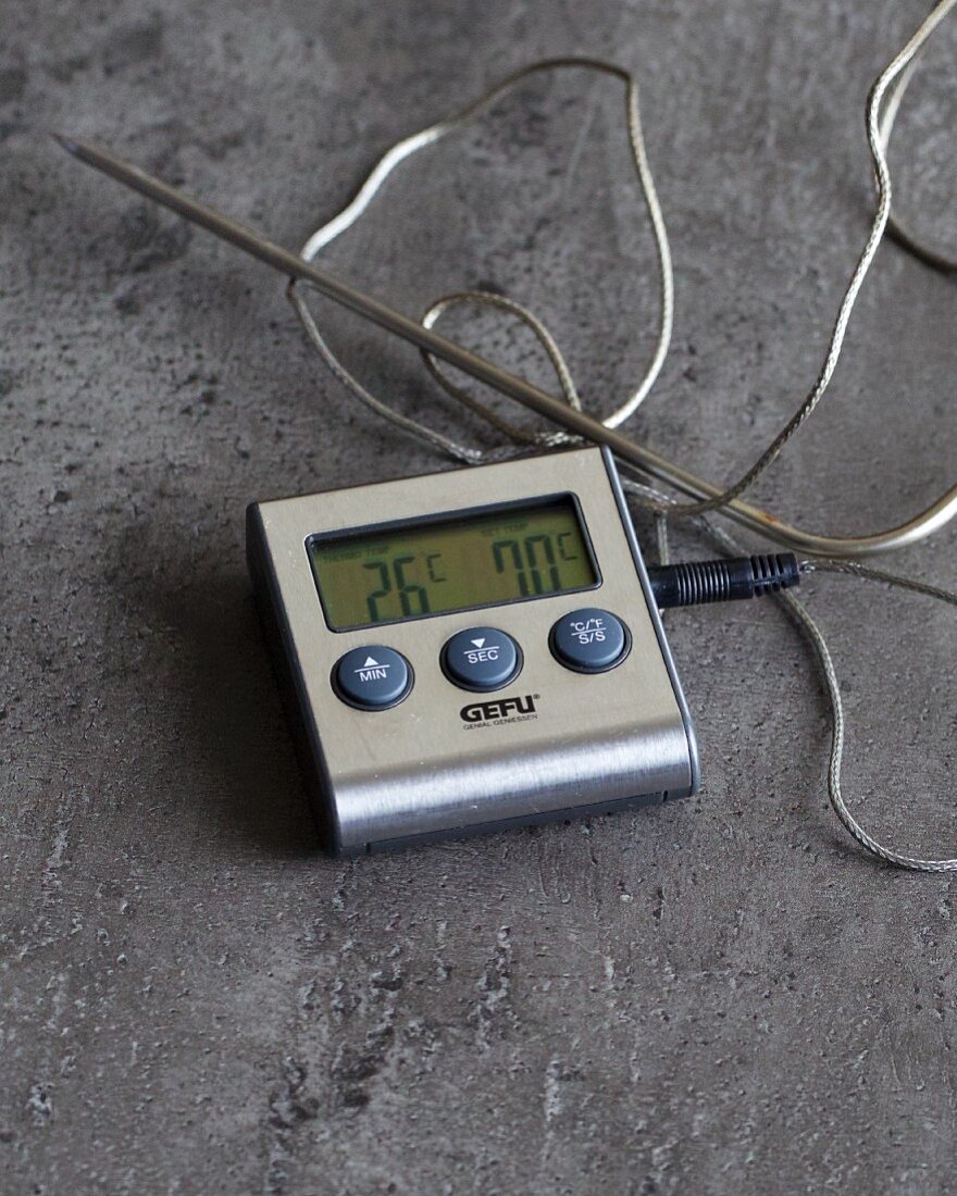 A digital meat thermometer