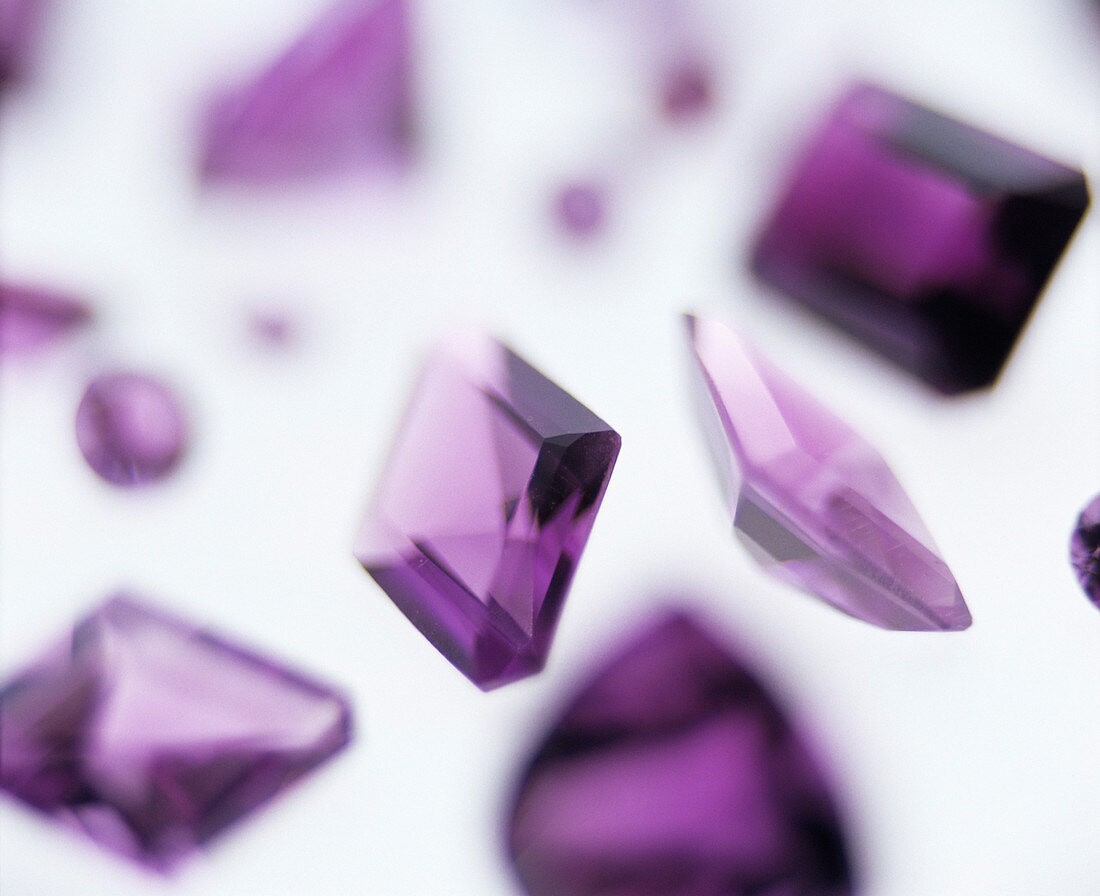 Amethyst gemstones