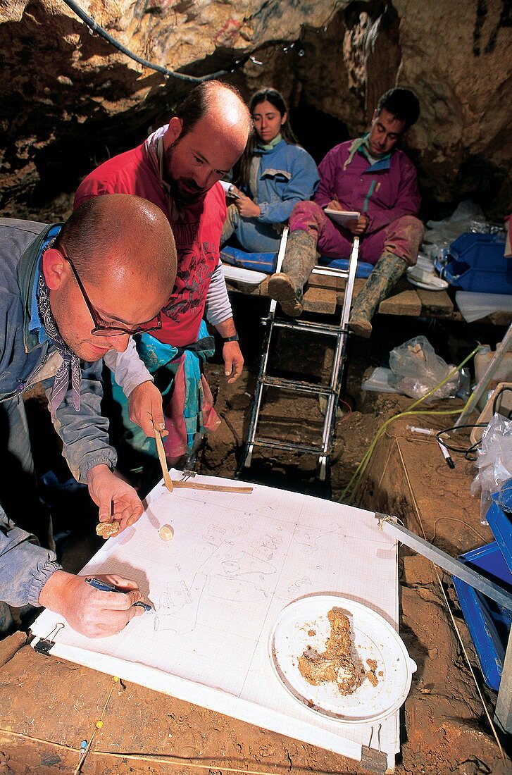 Documenting fossils,Sima de los Huesos