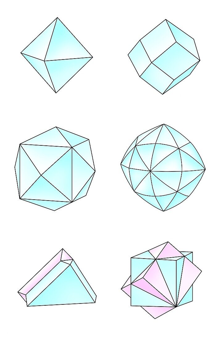 Diamond crystal forms,artwork