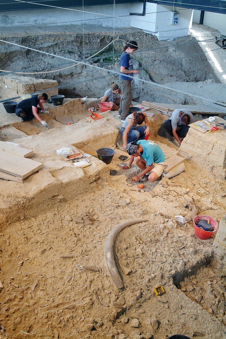 Excavation of a prehistoric site