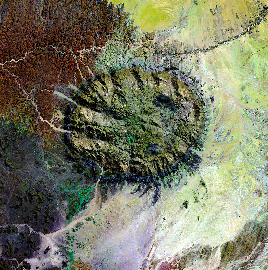 Brandberg Massif,satellite image