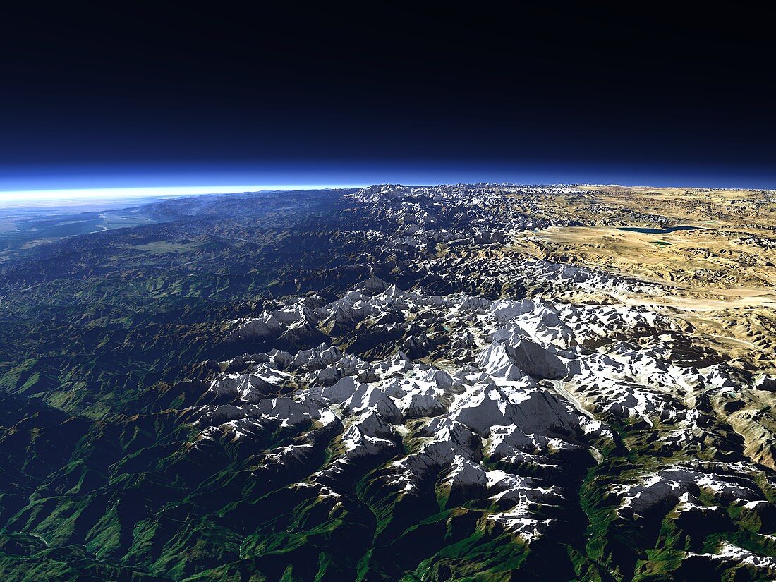 Himalayas,3D computer artwork