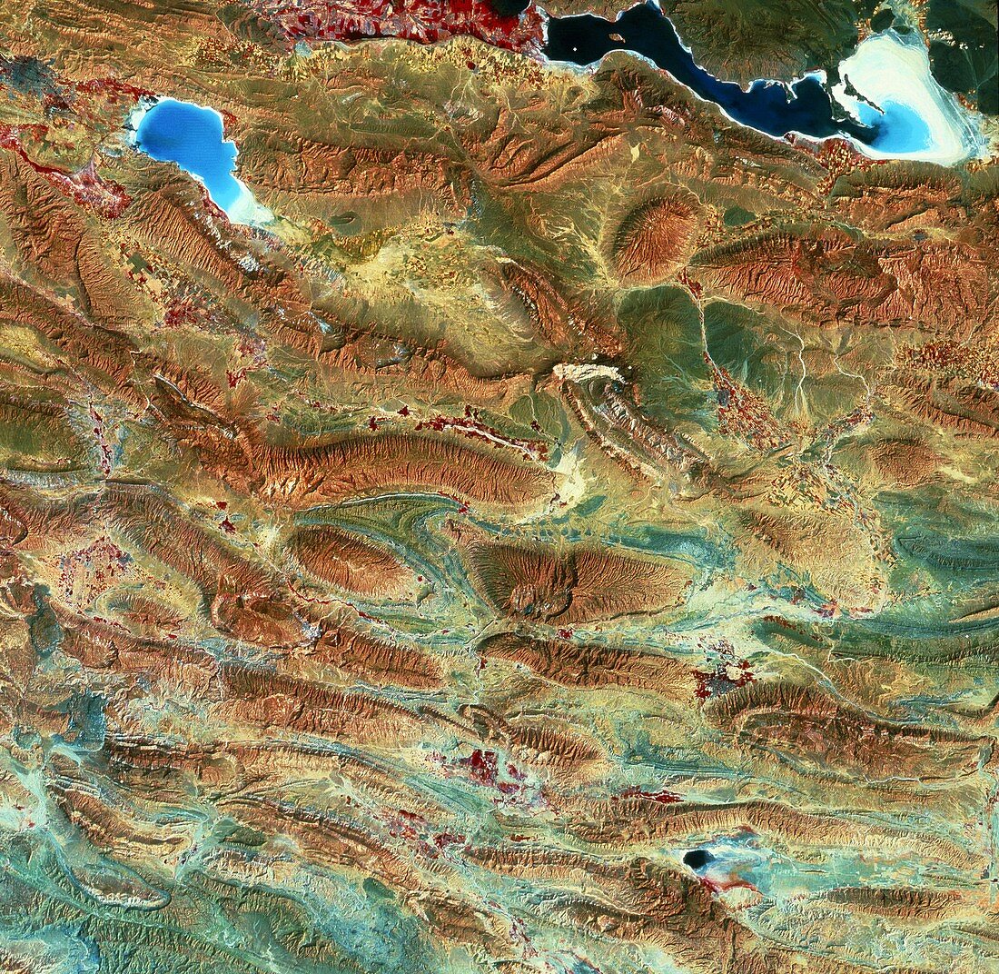 LANDSAT 5 image of Zagros mountains & Shiraz,Iran