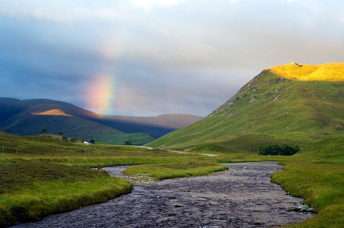 Rainbow over River Clunie,Scotland