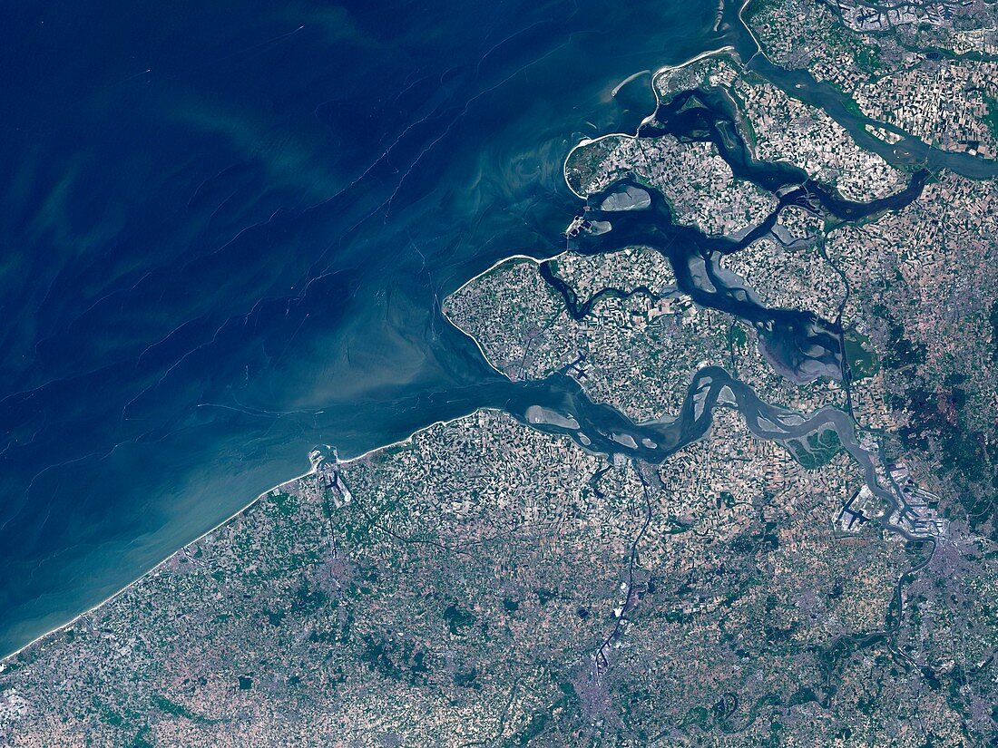 Belgian-Dutch coast,satellite image
