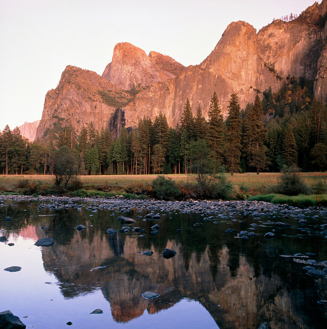 Merced river in Yosemite National Park,California