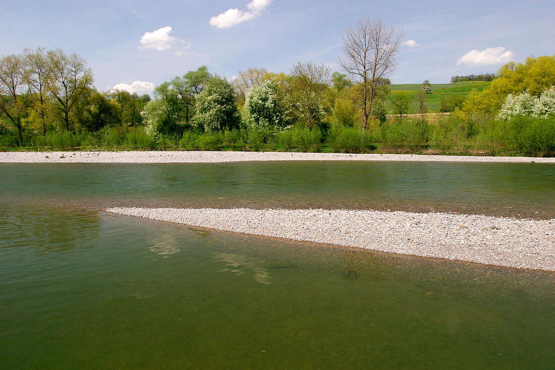 Gravel river banks