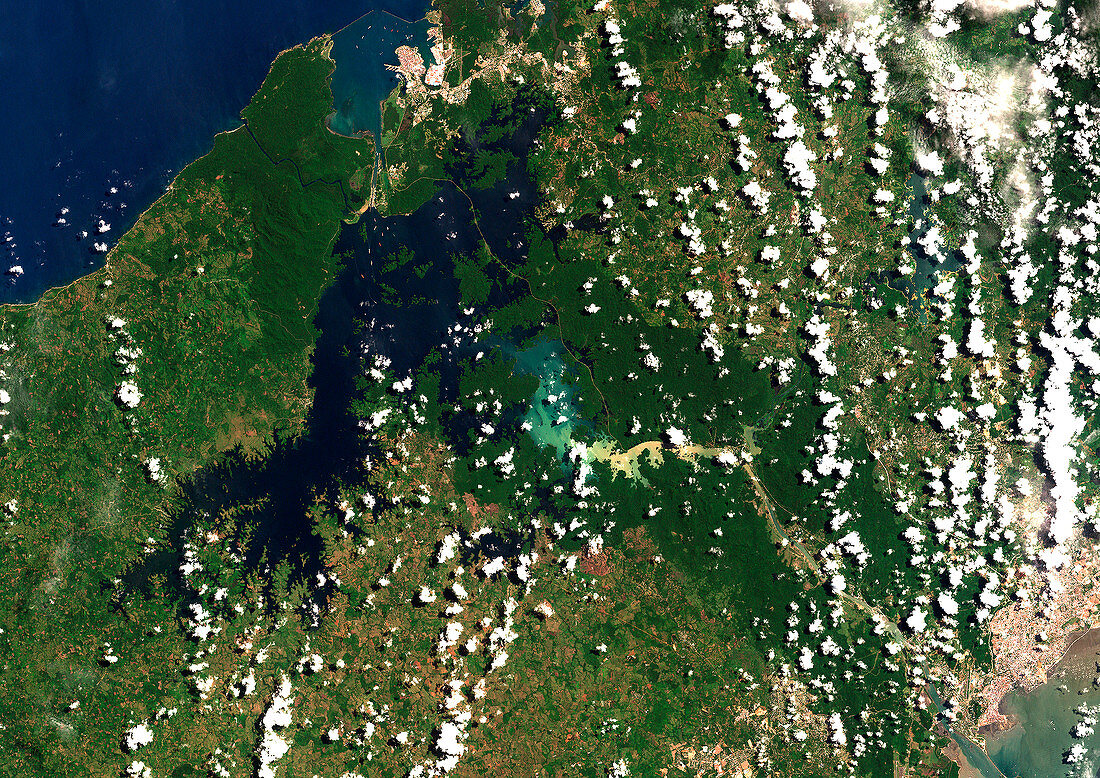 Panama Canal,satellite image