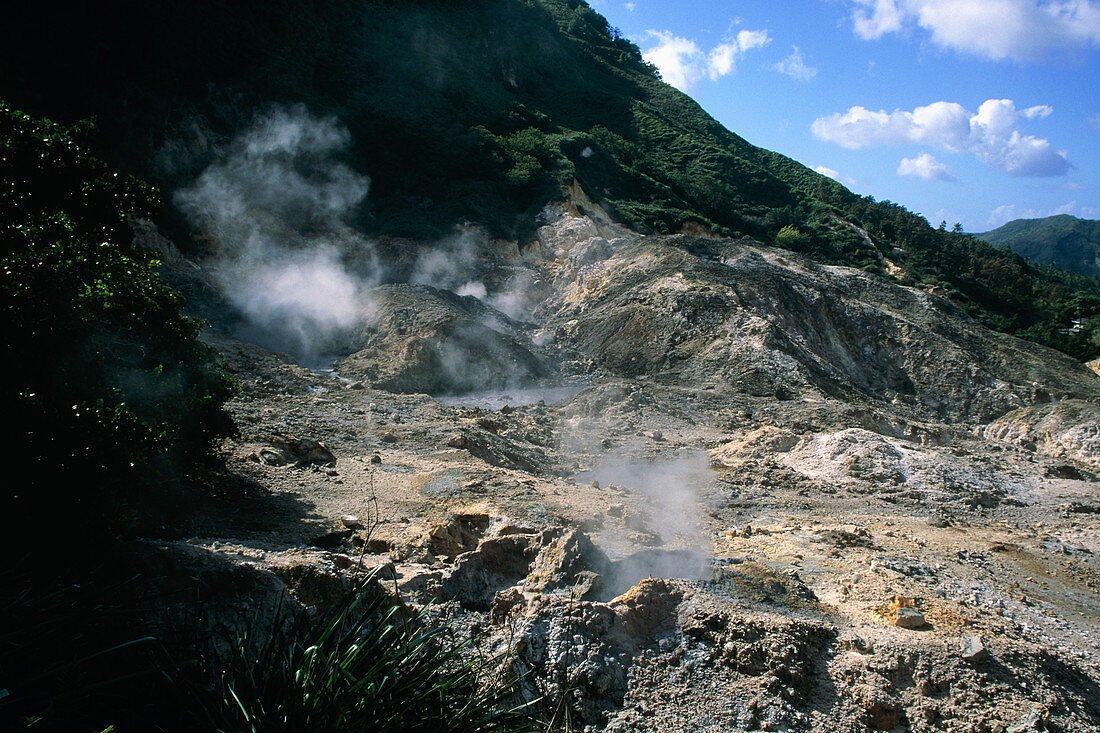 Volcanic mud pools