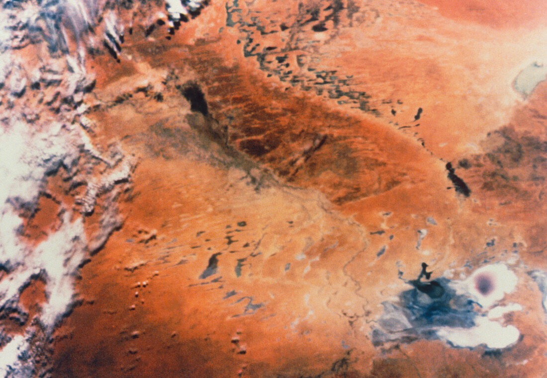 Simpson Desert,Australia,from Galileo spacecraft