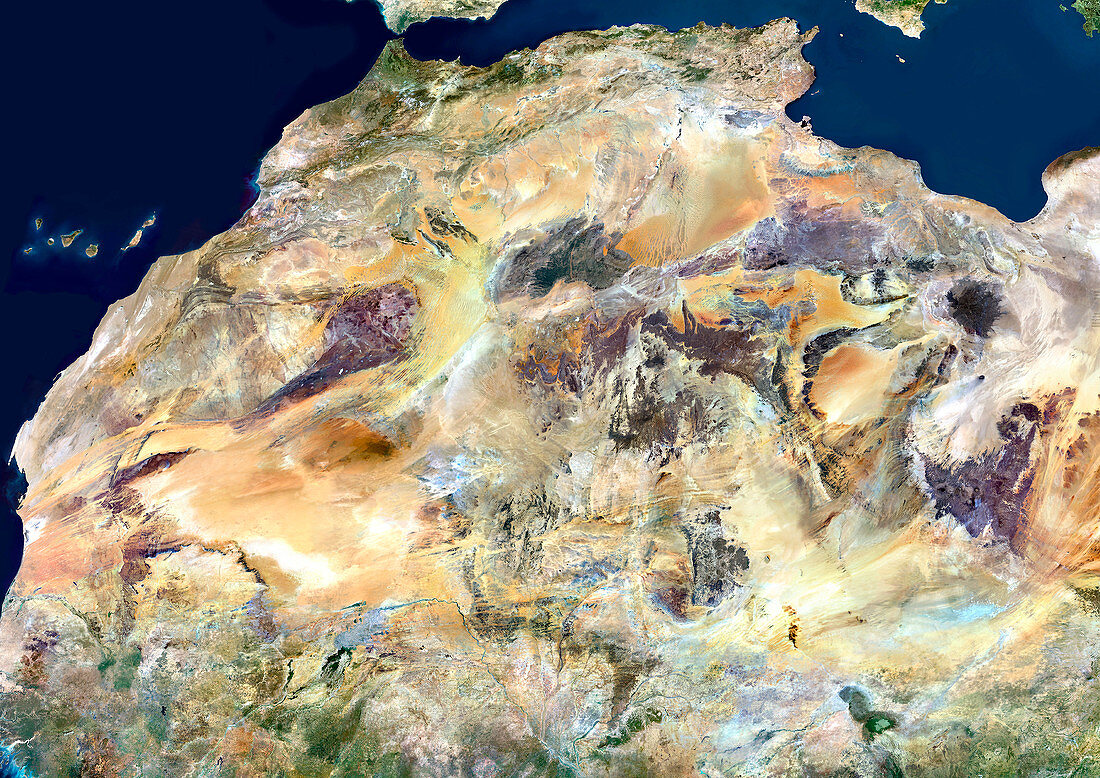 Sahara Desert,satellite image