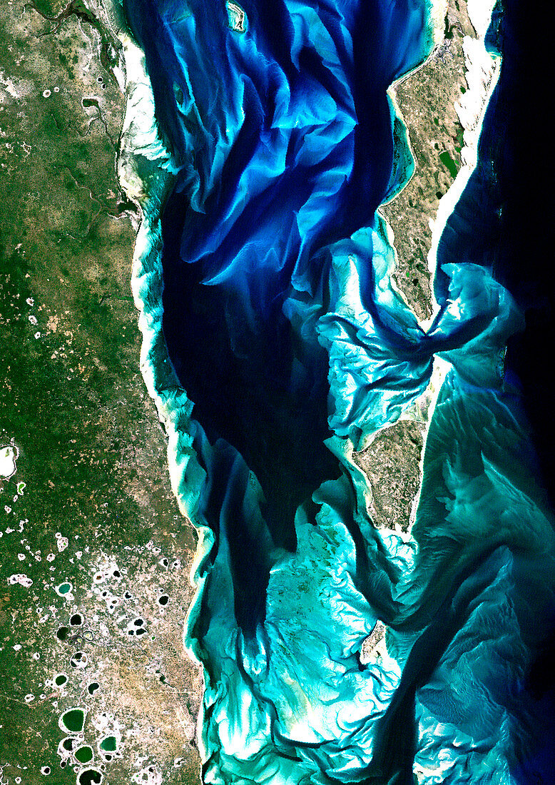 Bazaruto Archipelago,satellite image
