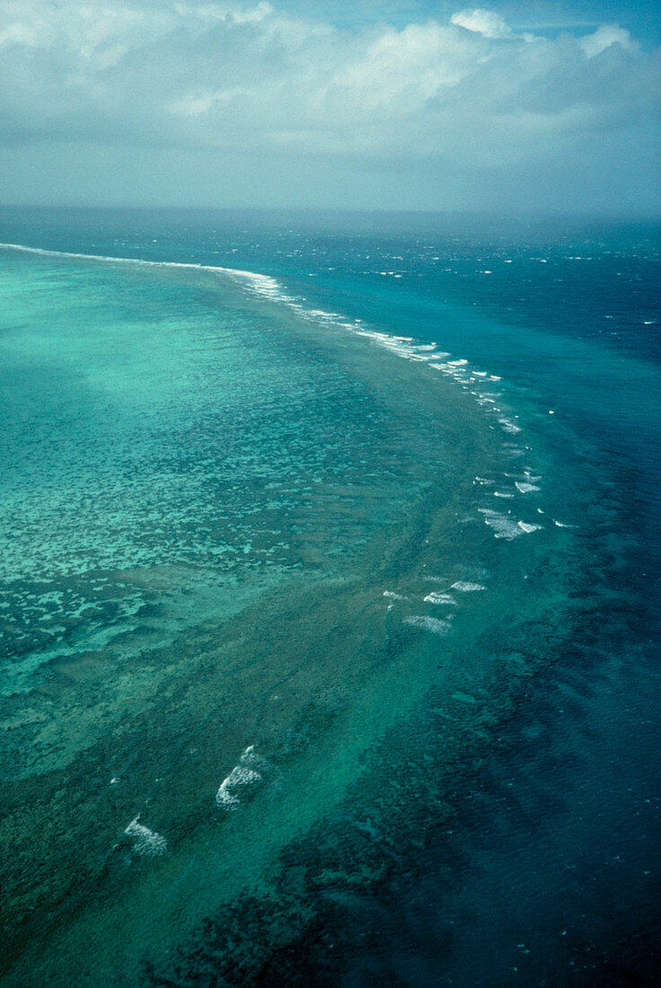 Aerial view of the Great Barrier Reef,Australia