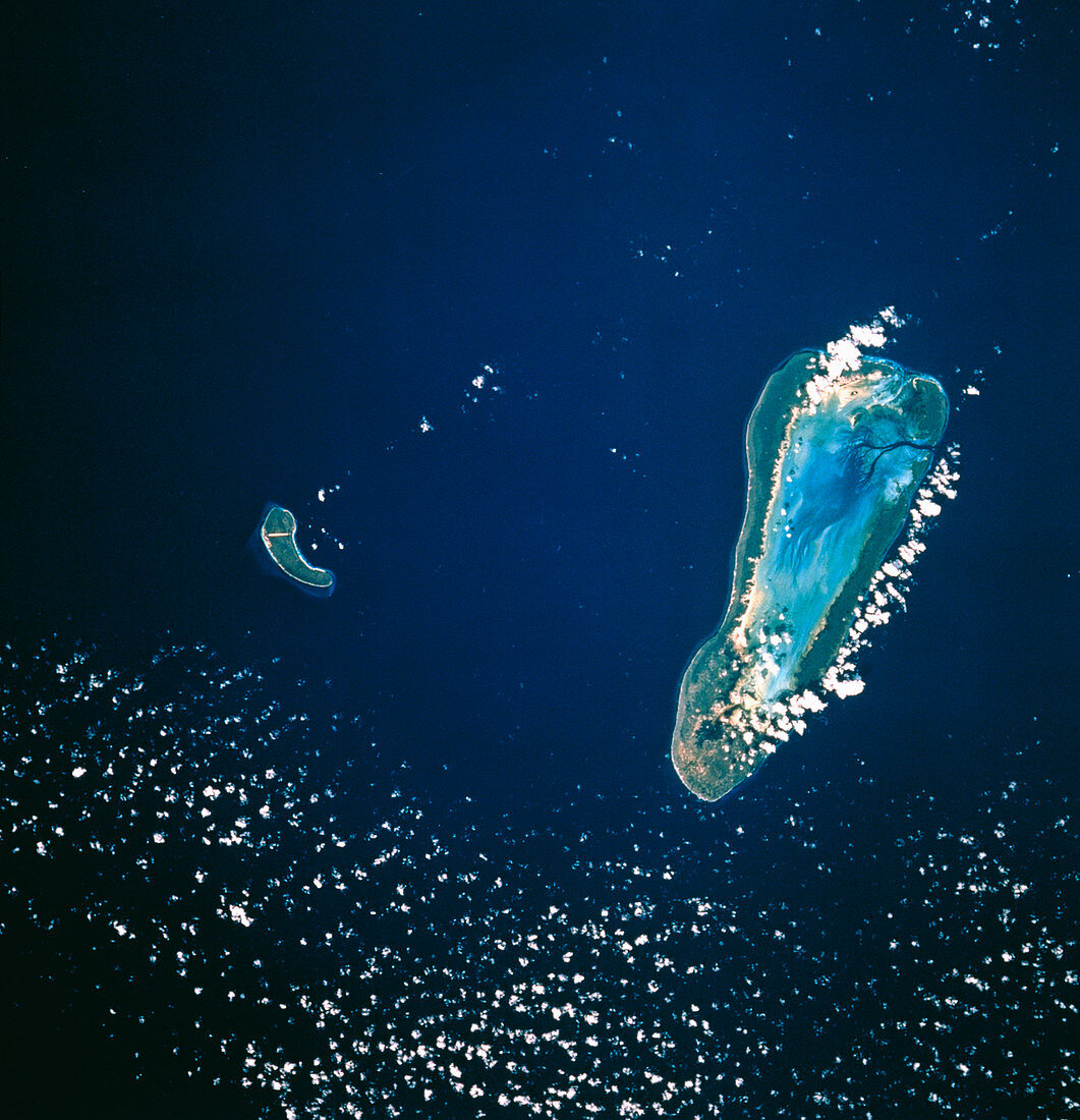 Aldabra Islands in Indian Ocean,Shuttle STS-44