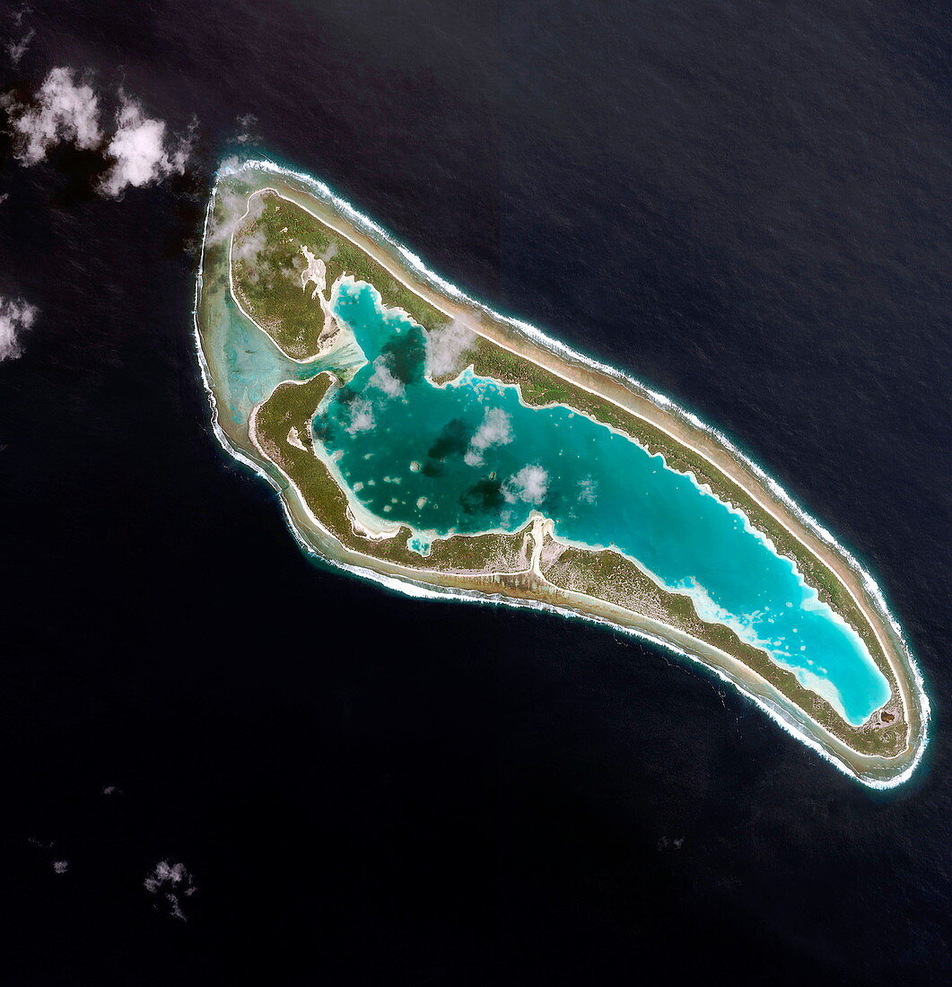 Coral atoll and lagoon