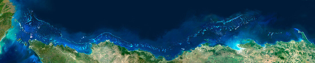 Great Barrier Reef,satellite image