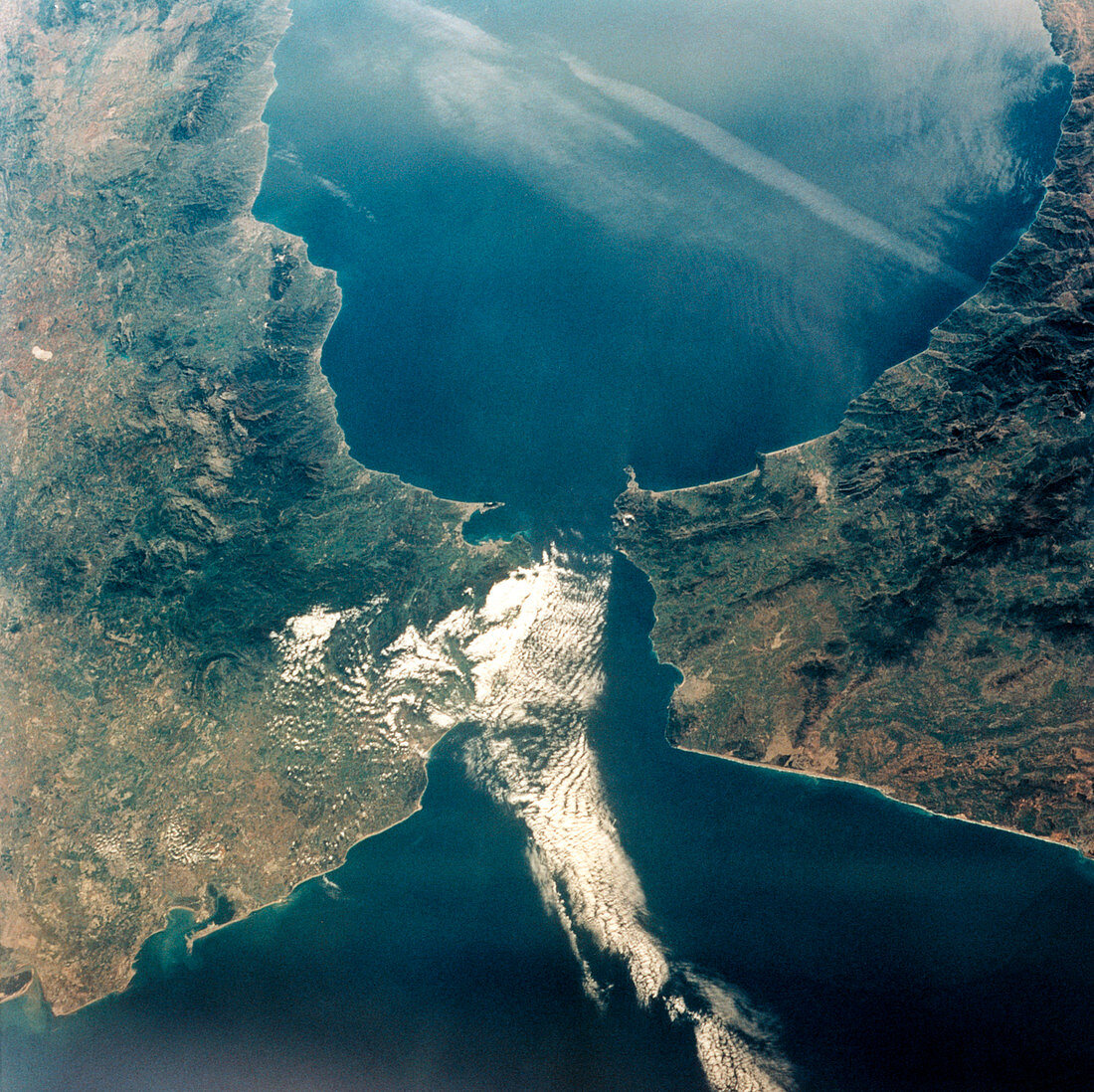 Strait of Gibraltar,seen from Shuttle STS-56