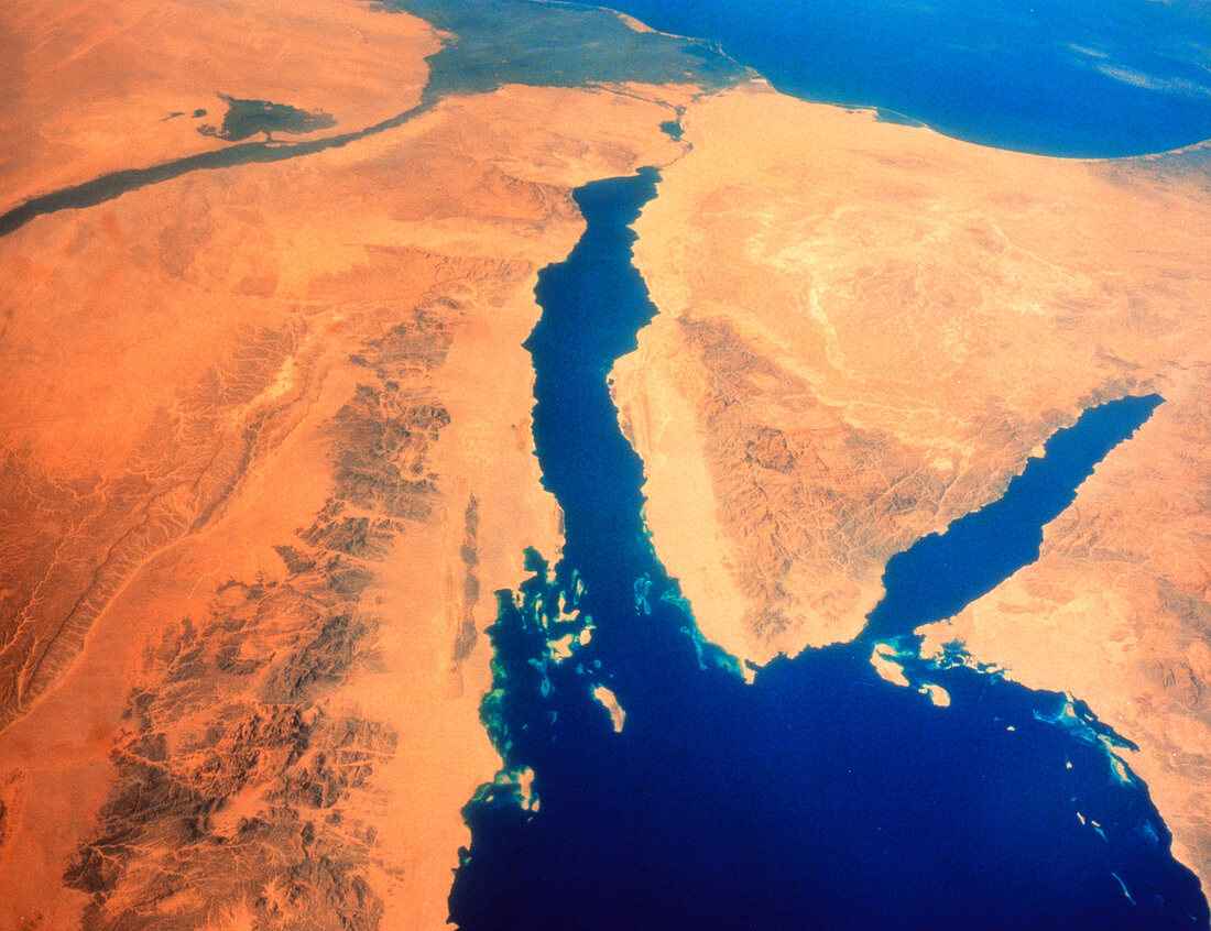 Shuttle image of Red Sea & Sinai Peninsula