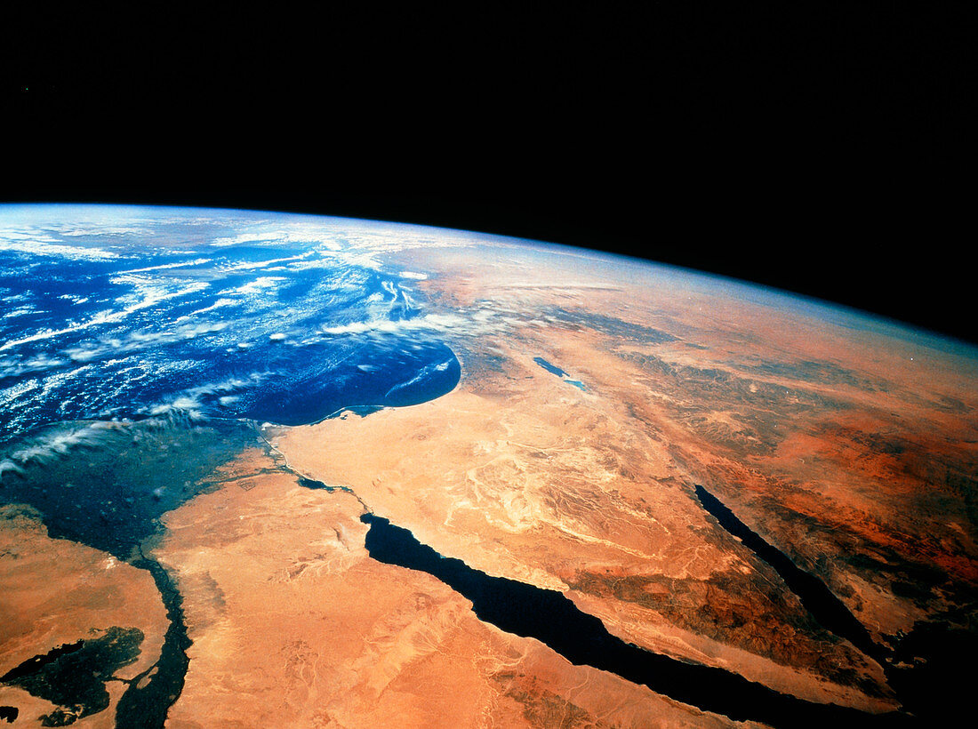 Nile delta & Sinai peninsula as seen from Shuttle