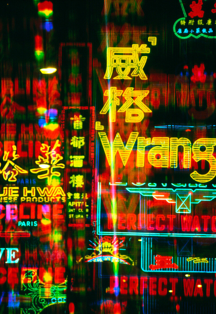 Neon advertising,Hong Kong
