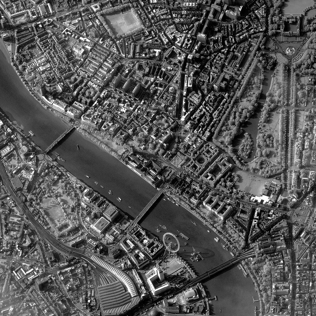 Central London,satellite view