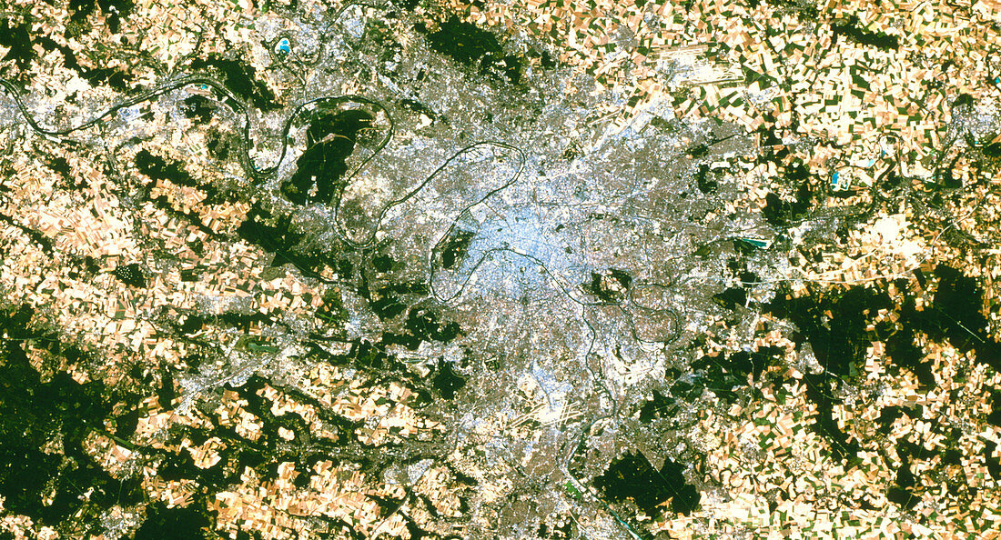 Satellite image of Paris