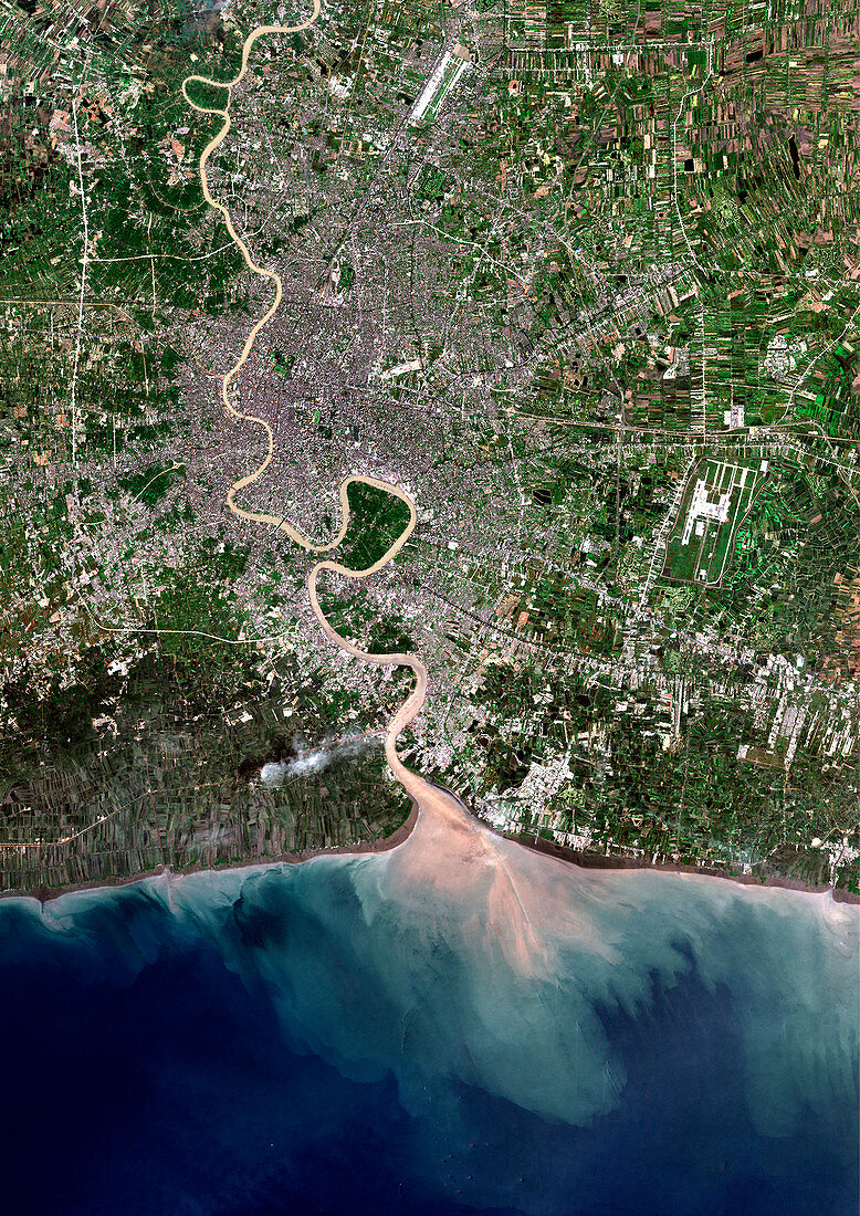 Bangkok,Thailand,satellite image