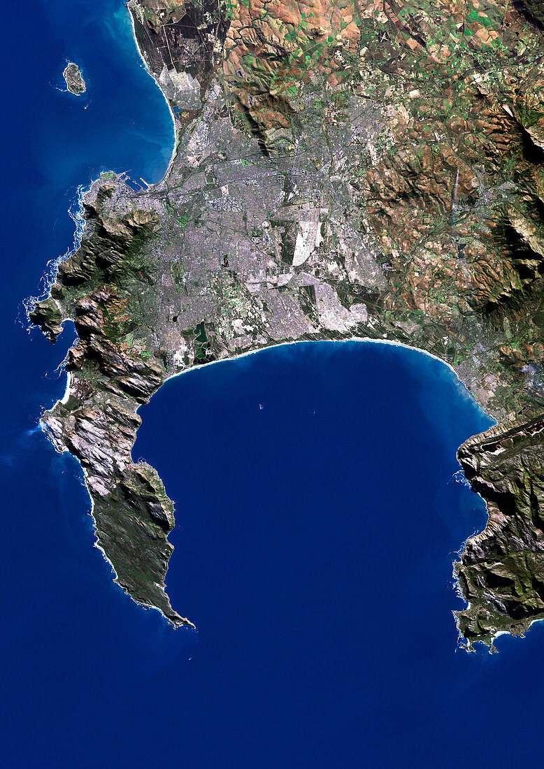 Cape Town,South Africa,satellite image