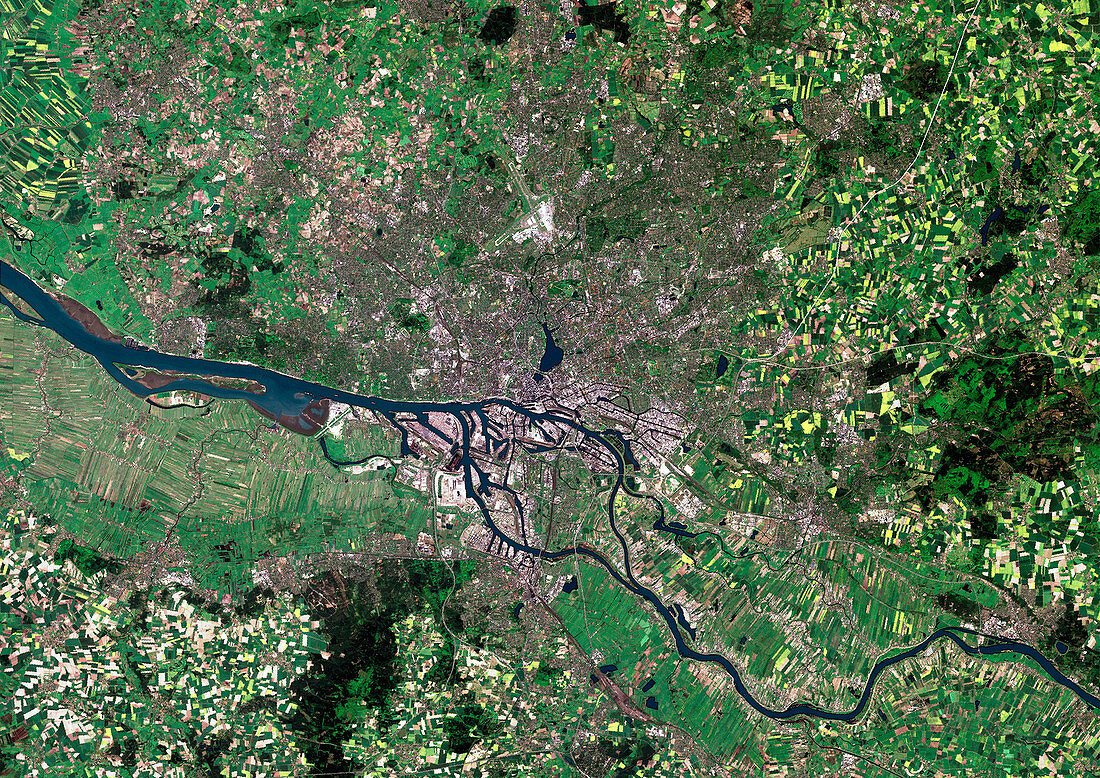 Hamburg,satellite image