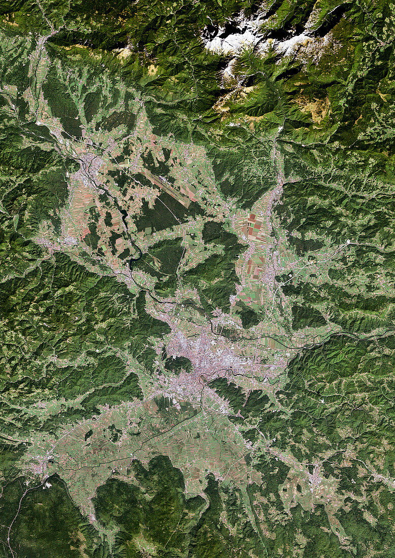 Ljubljana,satellite image