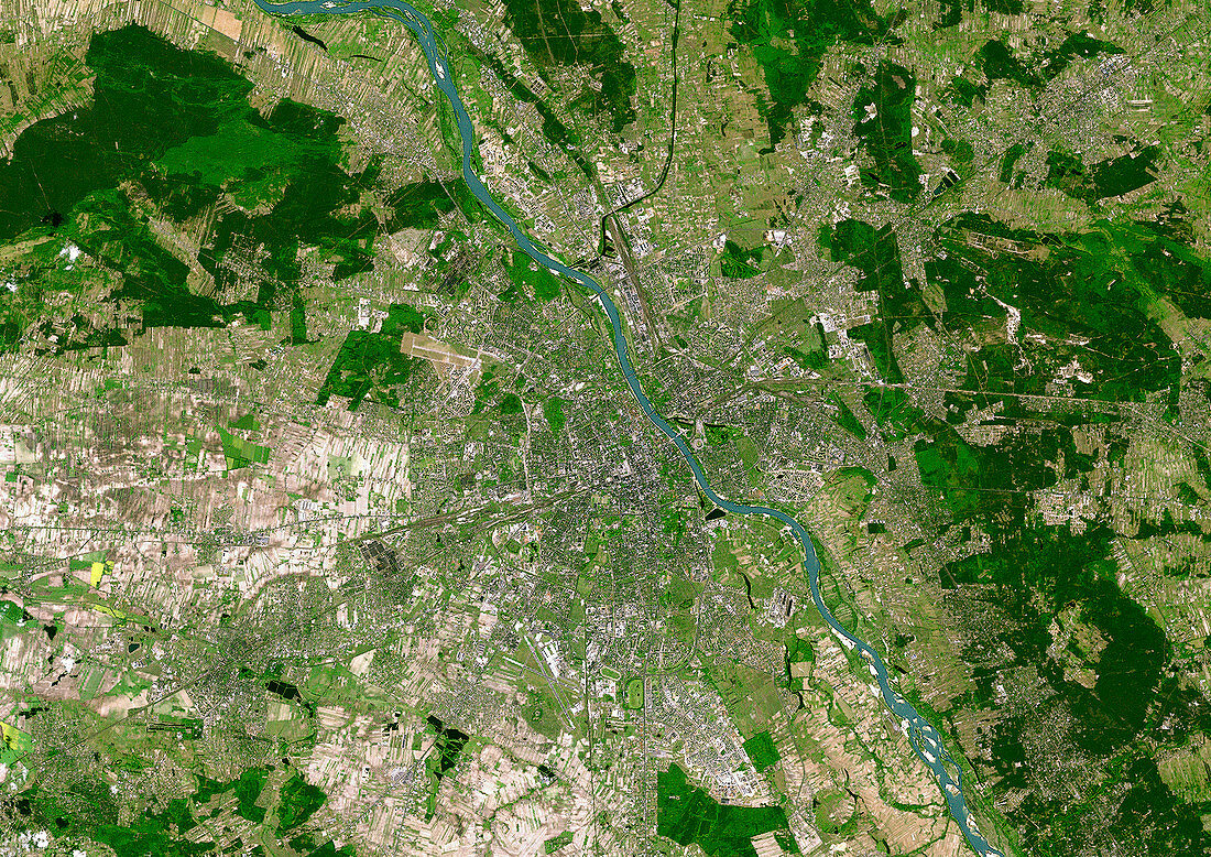 Warsaw,satellite image