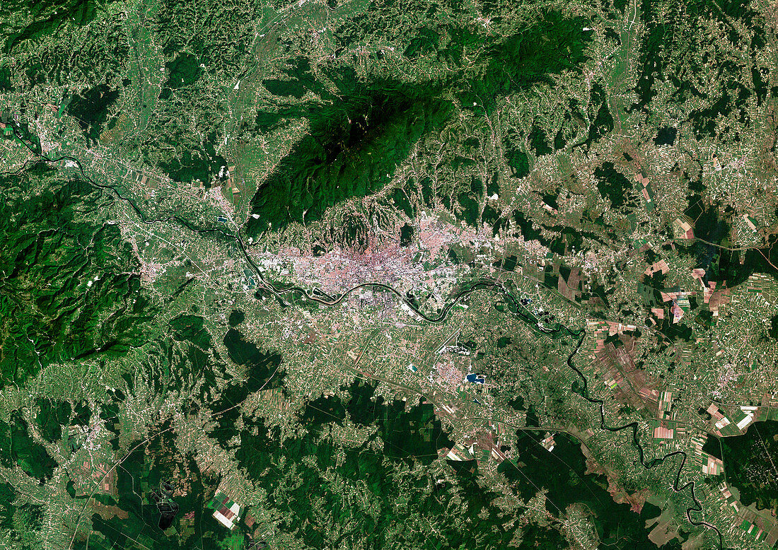 Zagreb,satellite image