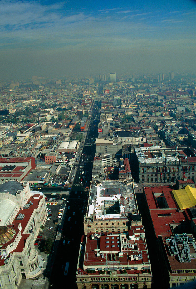 Atmospheric pollution (smog) seen over Mexico City