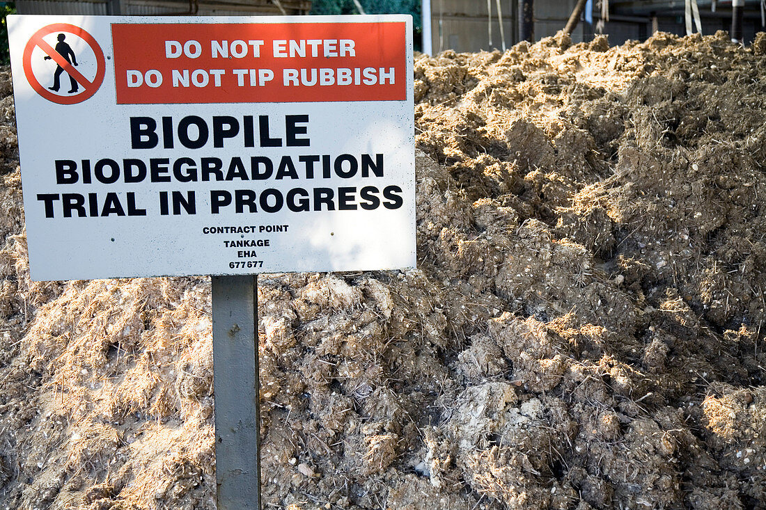 Biopile hydrocarbon pollution clean-up
